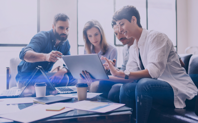 Loop team working together on email